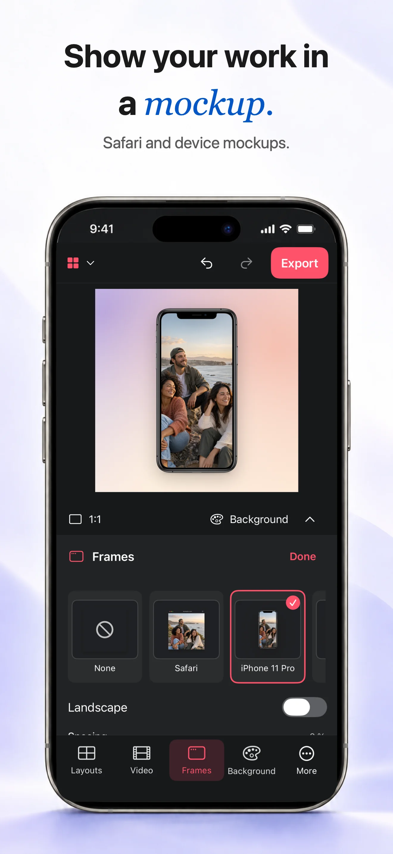 Device mockups